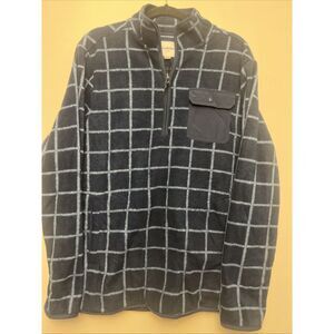 Goodfellow men's quarter zip sweater,‎ small, blue NWT